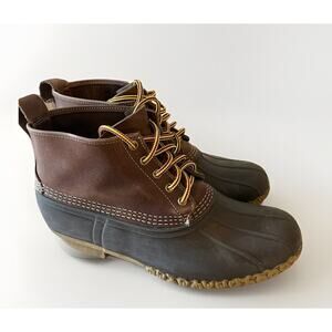 L.L.Bean Men’s Bean Boot 6” in Bean Boot Brown/ Gum JW w/ NEW LACES Size 12 Wide